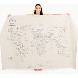 GATHRE GATHRE Large World Map Tapestry 