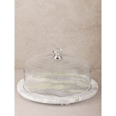 GAURI KOHLI GAURI KOHLI Blinq Green Onyx Serving Board with Cloche 
