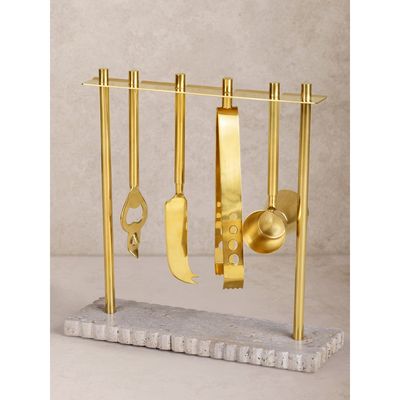 GAURI KOHLI GAURI KOHLI Jubel Travertine Bar Tools