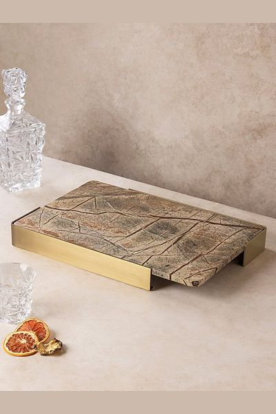 GAURI KOHLI GAURI KOHLI Normandy Veined Onyx Marble Tray