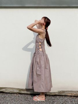 GAYEON LEE BIBI Dress-Khaki