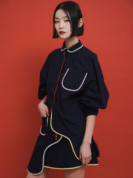 GAYEON LEE Dana Shirt - Navy
