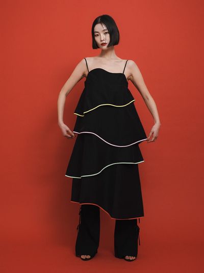 GAYEON LEE DANA Strappy Dress-Black