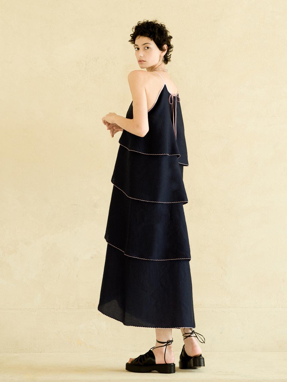 GAYEON LEE GAIA Dress-Navy