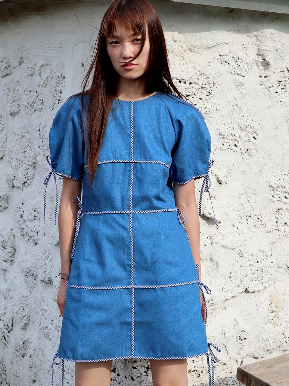 GAYEON LEE JOY Mini Dress-Blue