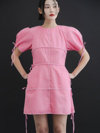 GAYEON LEE JOY Mini Dress-Pink