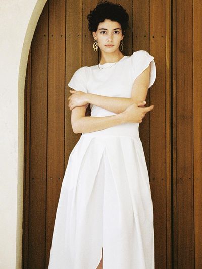 GAYEON LEE LITA Jersey Dress-White