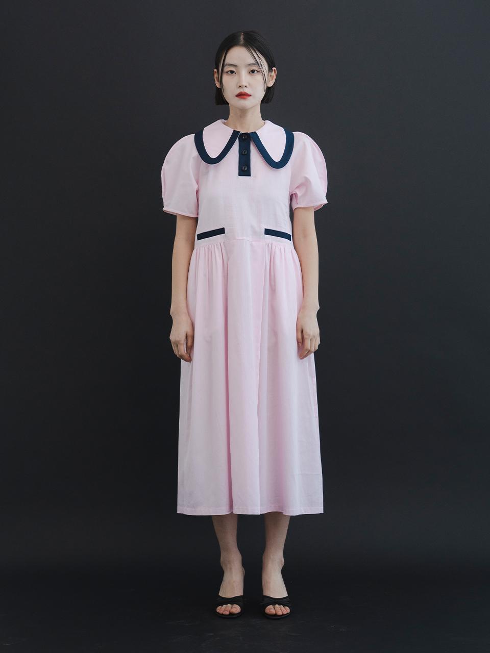 GAYEON LEE LIVIA Pique Dress-Pink