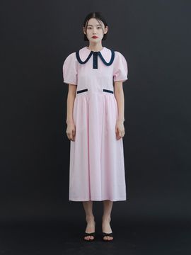 GAYEON LEE LIVIA Pique Dress-Pink