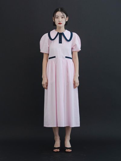 GAYEON LEE LIVIA Pique Dress-Pink