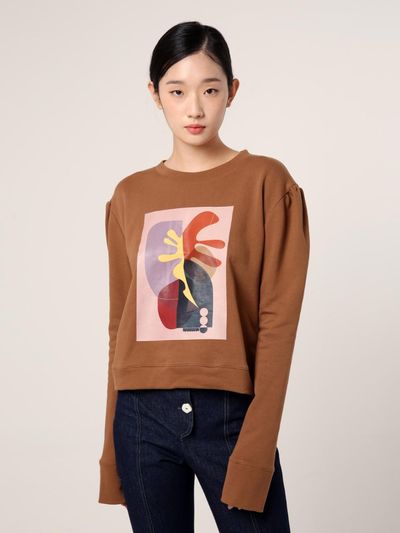 GAYEON LEE MOLLY Sweatshirt-Brown