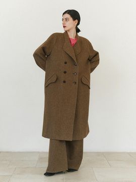 GAYEON LEE Raglan Wool Structural Coat [Brown]