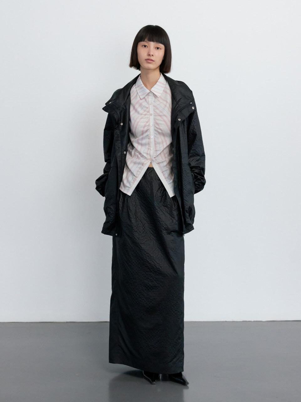 GBH APPAREL BALLOON MAXI SKIRT [BLACK]