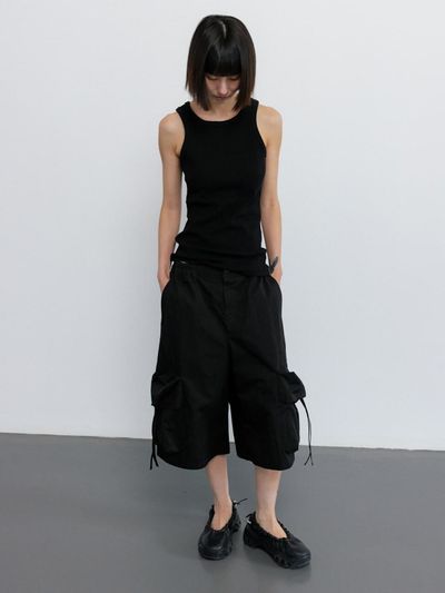 GBH APPAREL BERMUDA CARGO SHORTS [BLACK]