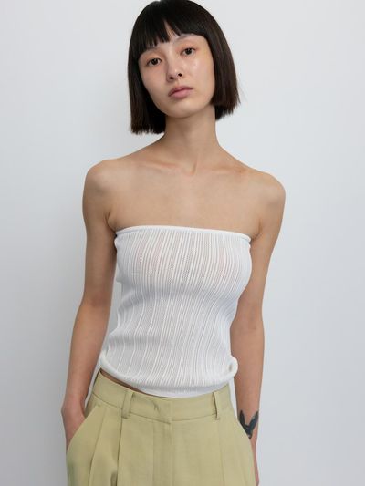 GBH APPAREL CROCHET TUBE TOP [NATURAL]