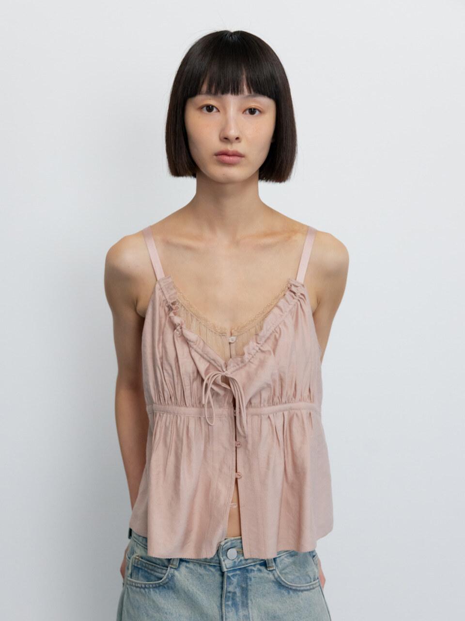 GBH APPAREL DOUBLE LACE TOP [DUSTY PINK]
