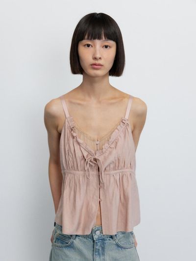 GBH APPAREL DOUBLE LACE TOP [DUSTY PINK]