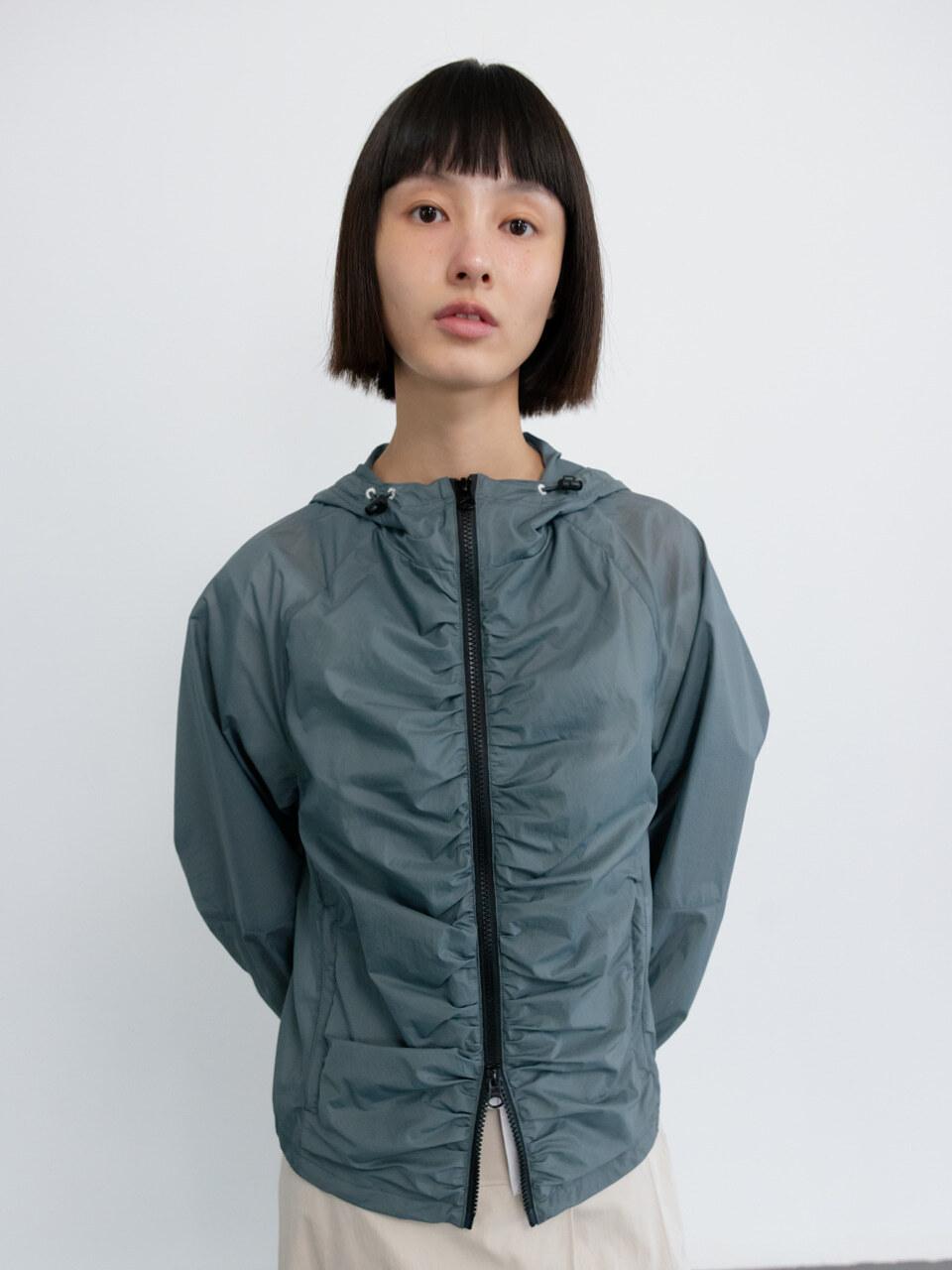 GBH APPAREL FRONT SHIRRING WINDRUNNER BLAZER [KHAKI]