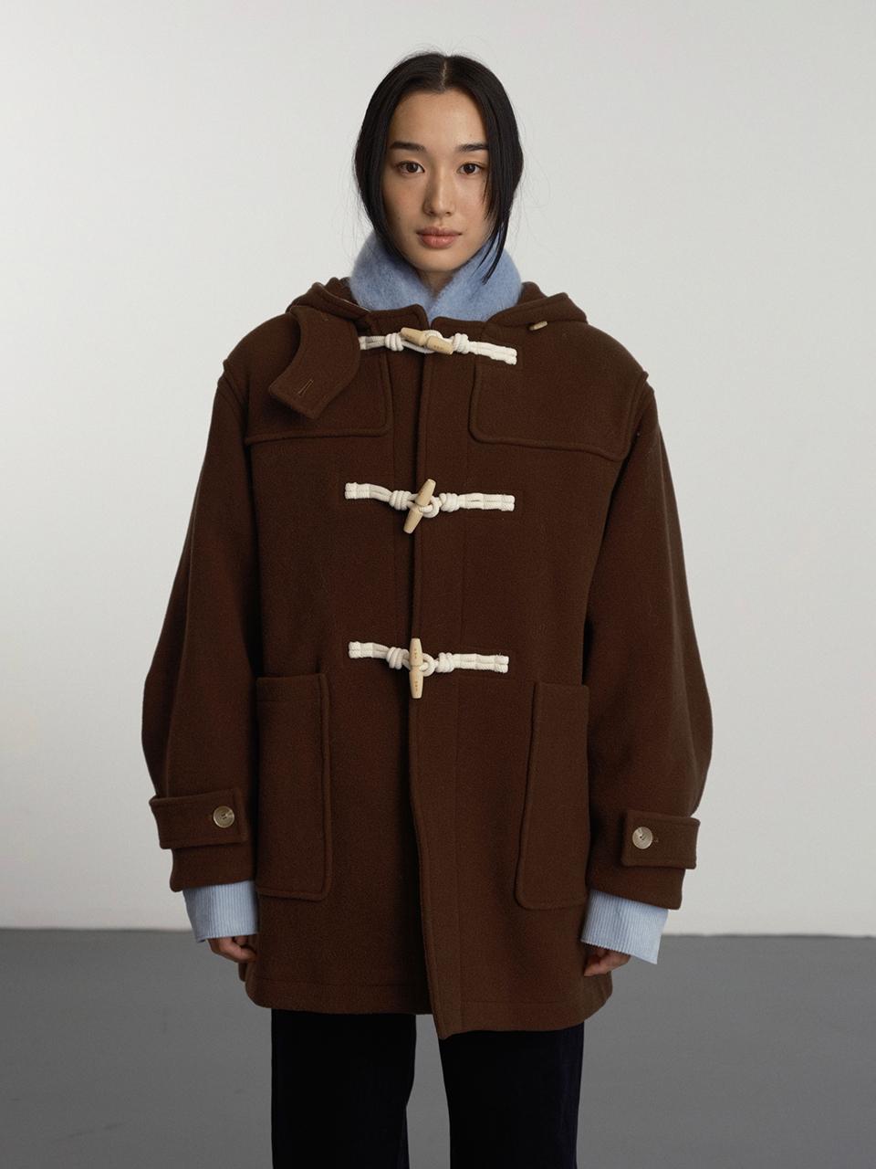GBH APPAREL Half Length Wool Blend Coat [Grey]