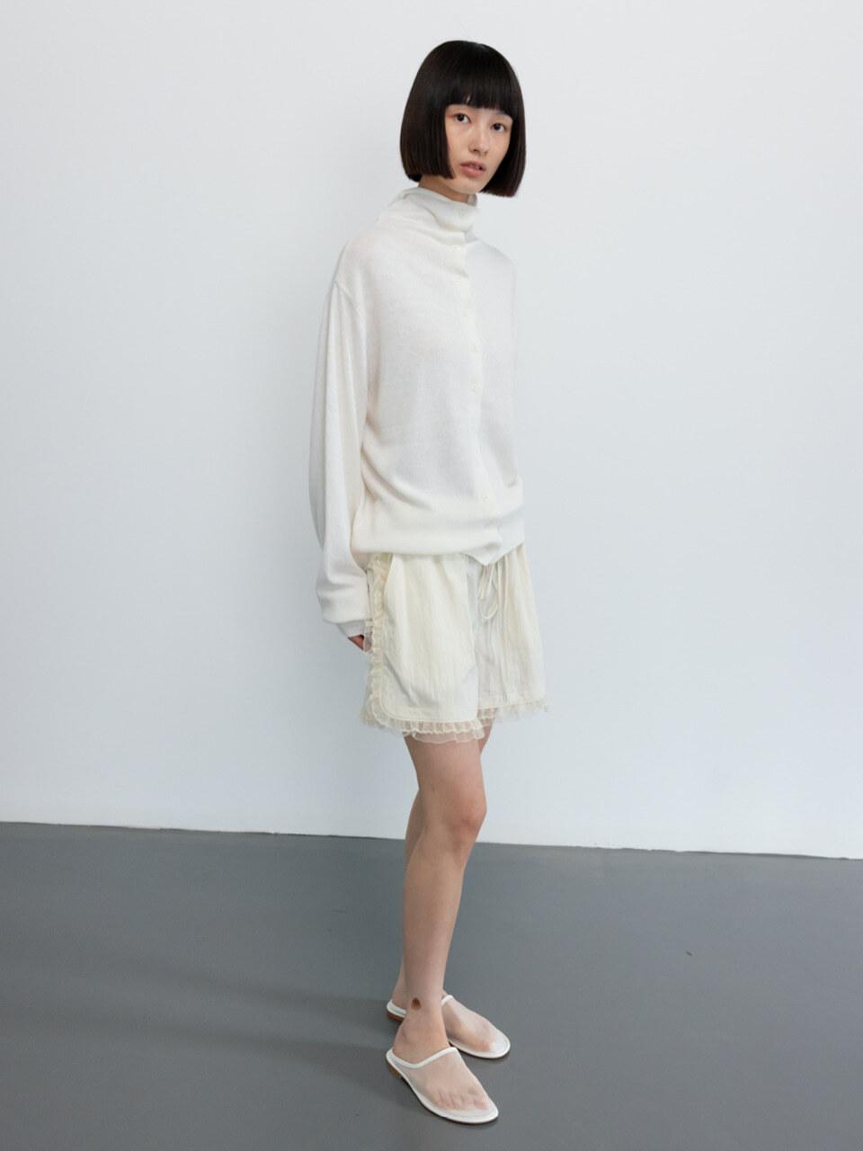 GBH APPAREL LACE TRIMMING SHORTS [WHITE]