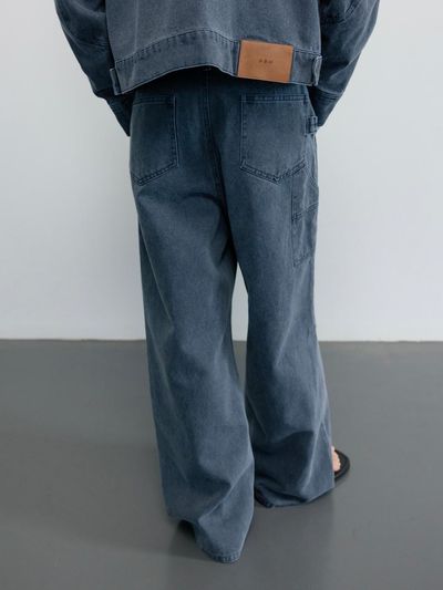 GBH APPAREL Loose Cotton Carpenter Pants [Navy]
