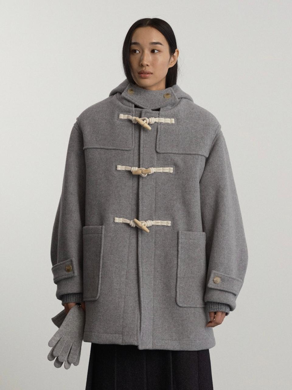 GBH APPAREL Oversized Wool Half Duffle Coat [Brown]