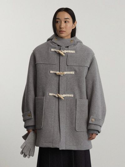 GBH APPAREL Oversized Wool Half Duffle Coat [Brown]