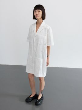 GBH APPAREL SHIRT MINI DRESS [WHITE]
