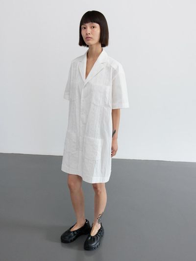 GBH APPAREL SHIRT MINI DRESS [WHITE]