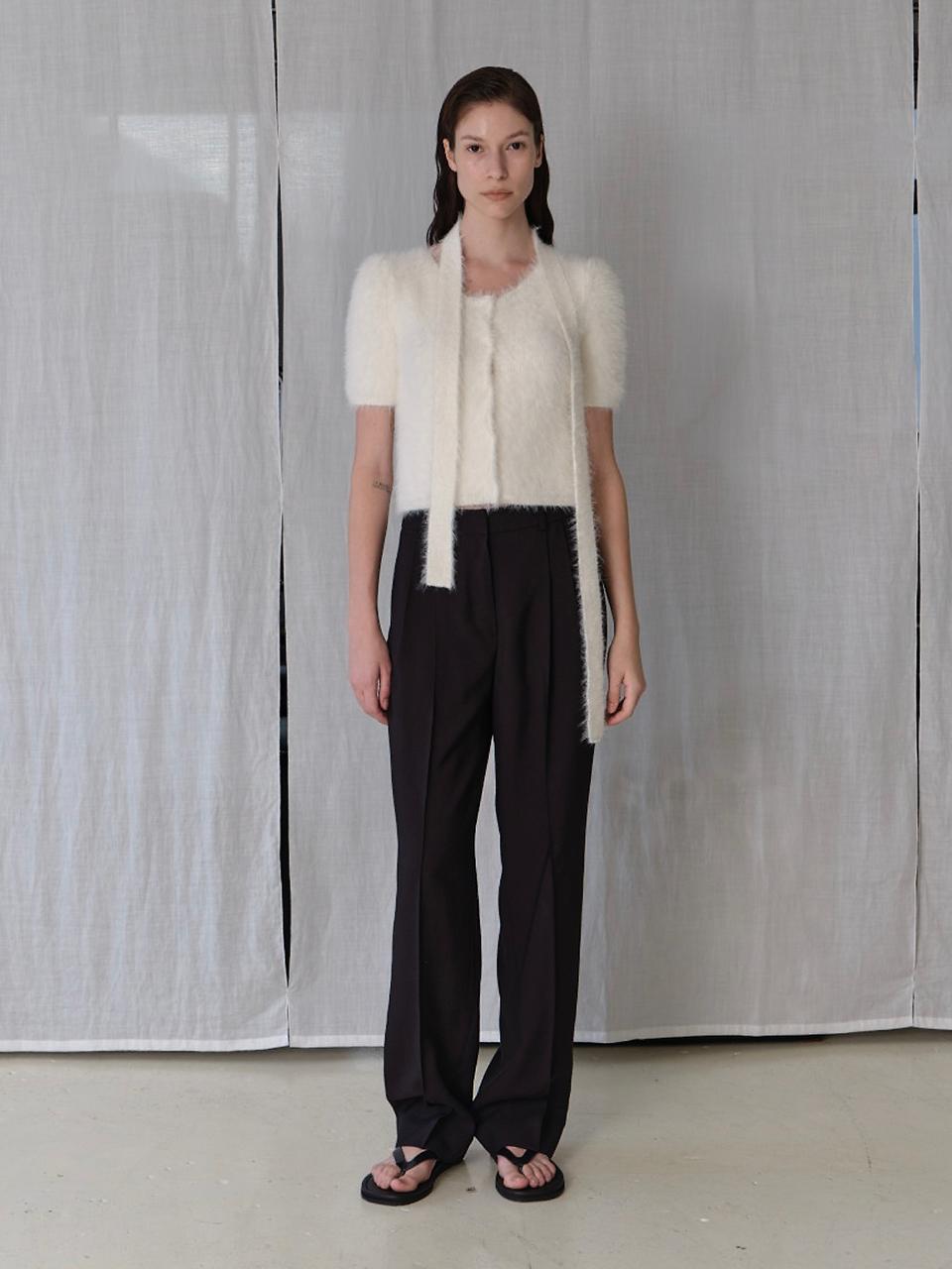 GBH APPAREL Two-Tuck Wide-Leg Bamboo Blend Pants [Beige]