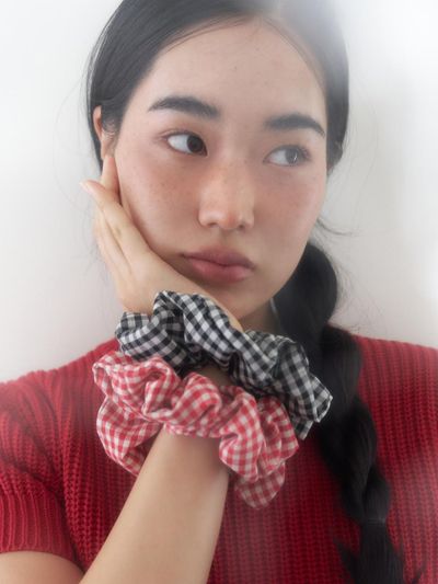 geegee Gingham Check Classic Hair Scrunchie