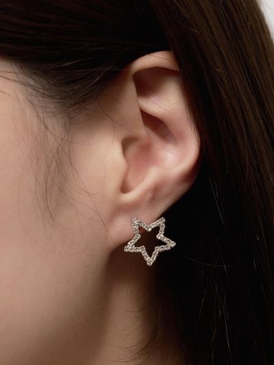 geegee Holy Star Crystal Brass Earring