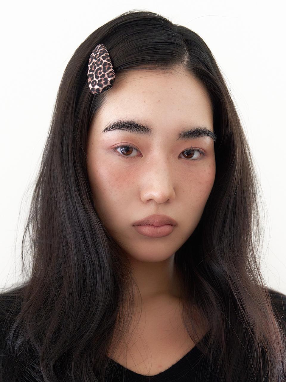 geegee Leopard Print Satin Smooth Hair Clip