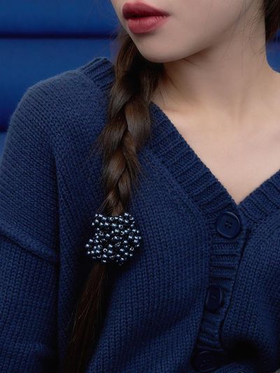 geegee navy berry hair strap tie