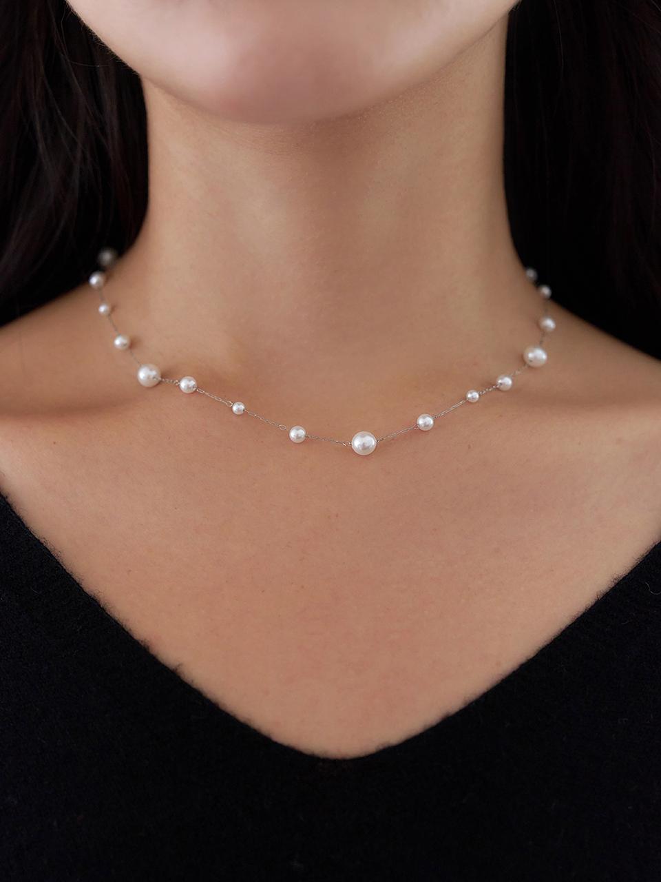 geegee Pearl Celestial Surgical Steel Necklace