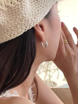 geegee Sterling Silver Mini One-Touch Earring