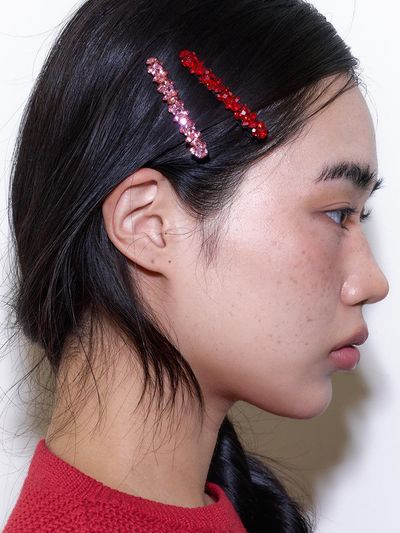 geegee Swarovski Crystal Line Cubic Hairpin