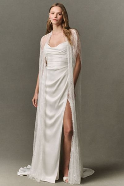 Geisha Designs Drama Lace Maxi Cape