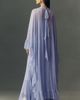 Geisha Designs Leigh Chiffon Slip Maxi Dress With Ruffle Cape - 2