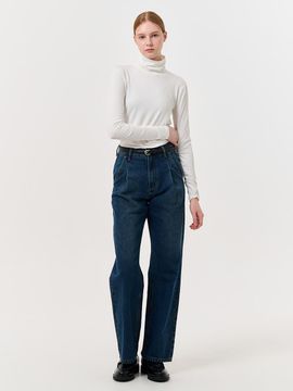 GENERAL IDEA Daily one tuck wide denim pants [BLUE] / WBD4L1151
