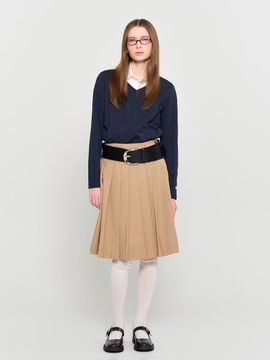 GENERAL IDEA Essential Basic V-neck T-shirt [NAVY] / WBD3L01506