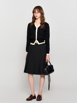 GENERAL IDEA Essential Color Cardigan [BLACK] / WBD3L04514