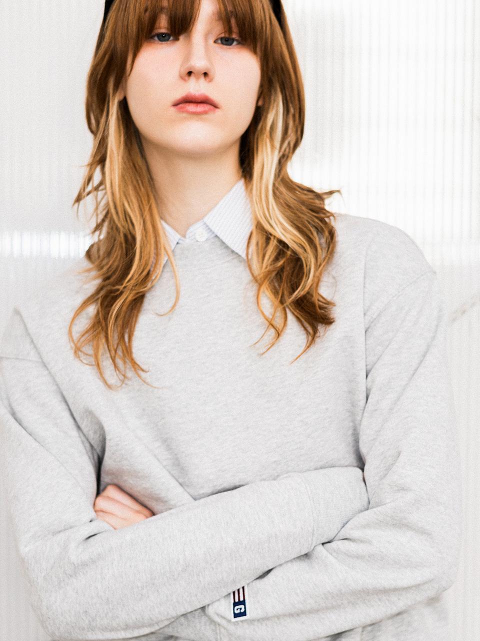 GENERAL IDEA Essential Cozy Sweatshirt_Melange Grey