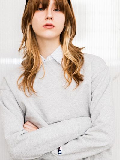 GENERAL IDEA Essential Cozy Sweatshirt_Melange Grey