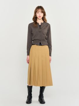 GENERAL IDEA Essential Crewneck Cardigan [CHARCOAL] / WBD3L0450