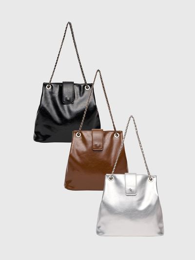 GENERAL IDEA GNRL Eco Leather Bucket Shoulder Bag [3COL] / WBD4