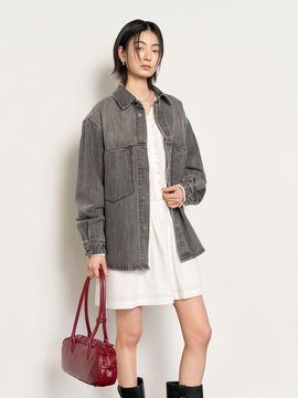 GENERAL IDEA Loose-fit Denim Shirt Blazer [GREY] (SBE1U07004)