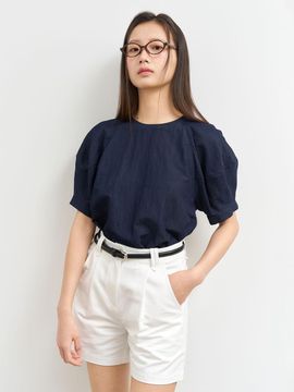 GENERAL IDEA Maxi Balloon Sleeve Blouse [DARK DENIM BLUE] (WBE2L03517)