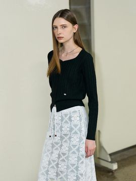 GENERAL IDEA Multi-cable slit pullover [BLACK] / WBD3L05521