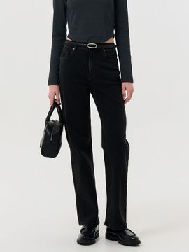 GENERAL IDEA Napping stretch straight denim pants [BLACK] / WBD